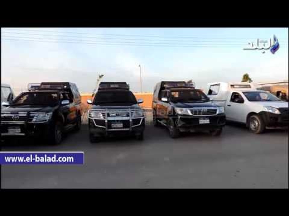 صدى البلد |  سيارات حديثة تومن احتفالات الاقباط بعيد الميلاد المجيد بمطروح