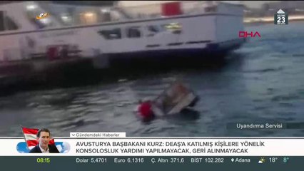 Araç denize düştü