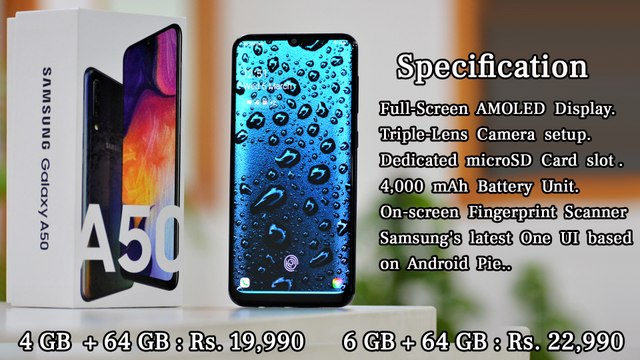 Samsung Galaxy A50 Quick Unboxing and Features