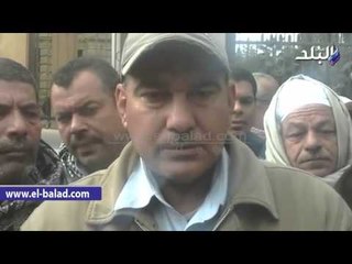 صدى البلد | وقفة احتجاجية العاملين بقطاع الزراعة الآلية
