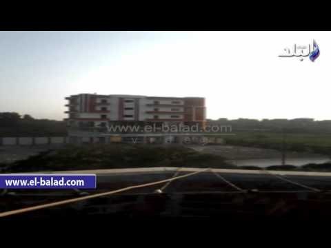 صدى البلد | إزالة «عمارة» مخالفة بطريق شبين الكوم - قويسنا بالديناميت