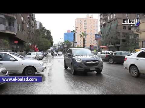 صدى البلد | غرق شوارع الجيزة فى مياه الامطار