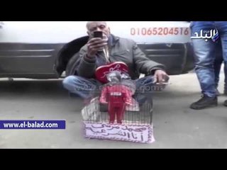 صدى البلد |  مواطن يشنق "مرسى" داخل ميدان التحرير