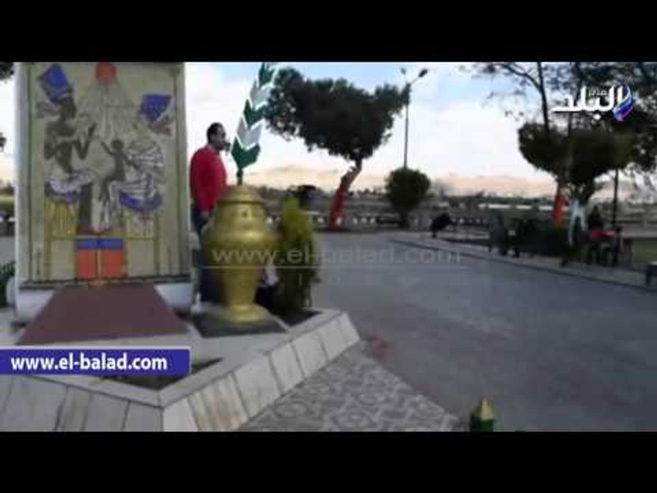 صدى البلد | عزف الموسيقي العسكرية والأناشيد على كورنيش النيل بالمنيا