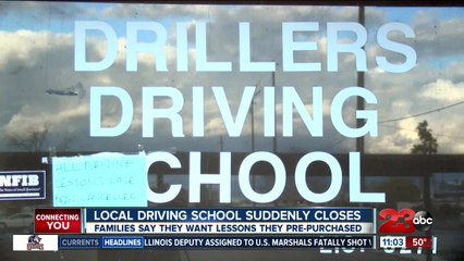 Local driving school suddenly closes
