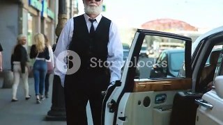 Bearded Driver Near Luxury Car