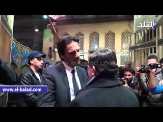 صدى البلد | سمير صبرى وسامح الصريطى فى عزاء فيروز