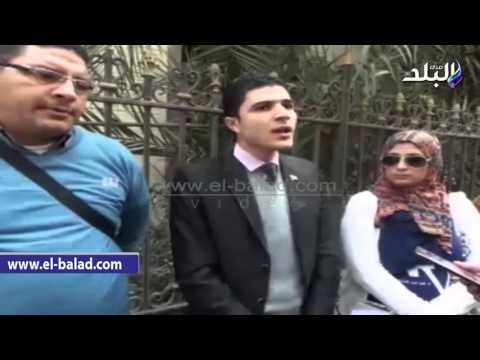 صدى البلد | حملة الماجستير يتجمعون امام النواب لمقابلة عبد العال