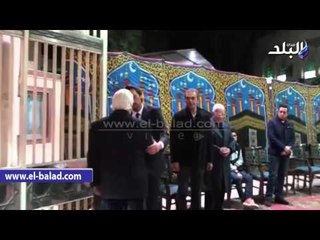 صدى البلد | حسن كامي ولبلبة ورامي رضوان وهشام حنفي فى عزاء الفنانة فيروز‎
