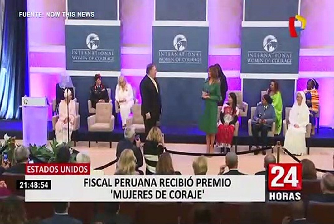 Fiscal peruana Flor de María Vega recibió premio Mujeres de Coraje de manos de Melania Trump