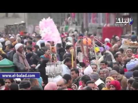 صدى البلد | تزاحم شديد أمام مسجد الحسين للاحتفال بالمولد