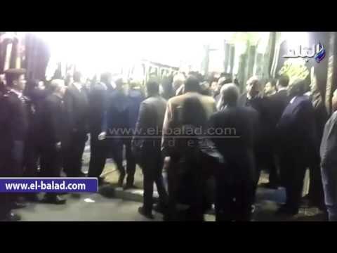 صدى البلد | يسرا ولميس الحديدي يقدمان واجب العزاء في هيكل