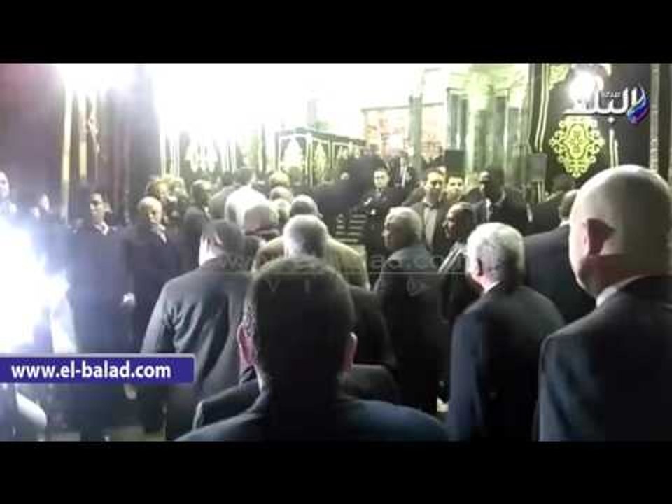 صدى البلد |  مصطفى بكري يصل عزاء  "هيكل"