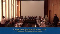 Conseil municipal du 7 mars 2019 : 1ère partie