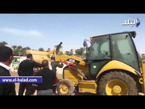 صدى البلد | حملة ازالة التعديات على الاراضي الزراعية باسنا