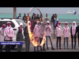 صدى البلد | محافظ مطروح يستقل دراجة ويشارك بمارثون "في حب مصر"