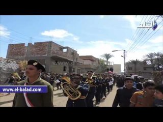 صدى البلد | جنازة عسكرية لمعاون مباحث الخانكة بحضور الآلاف في مسقط رأسه بسوهاج