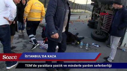 TEM’de yaralılara yastık ve minderle yardım seferberliği