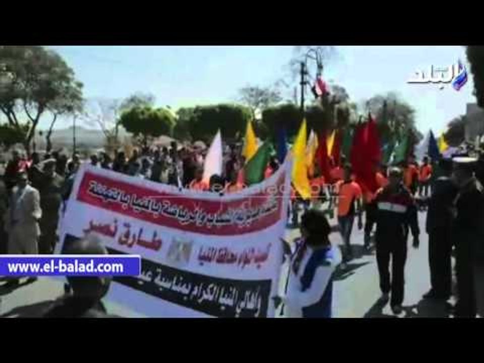 صدى البلد |نصر يضع أكليل الزهور على النصب التذكاري للشهداء فى العيد القومى للمنيا