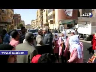 صدى البلد |  محافظ أسوان يتفقد  حملة " مدرستى جميلة "