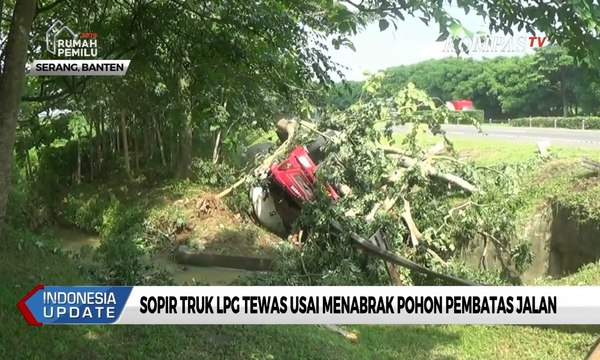 Sopir Truk LPG Tewas Usai Menabrak Pohon Pembatas Jalan Tol Tangerang Merak