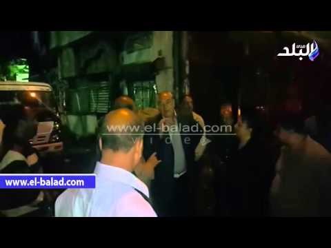 صدى البلد | محافظ المنيا يتفقد أعمال رصف شارع الجزارين