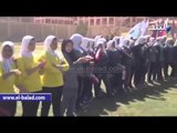 صدى البلد |المستشار وائل مكرم محافظ الفيوم يشهد العروض الرياضية لطلبة المدارس