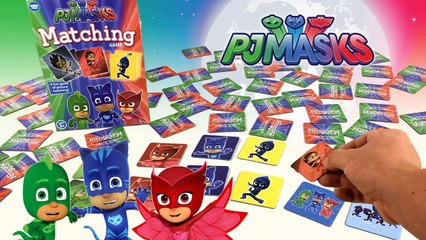  PJ Masks Matching Game w Catboy Gekko Owlette for Family Game Night || Keith's Toy Box
