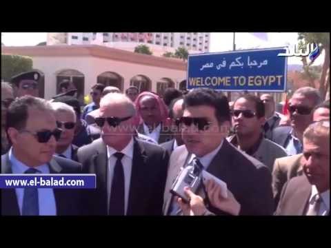 صدى البلد | افتتاح مشروع حماية منفذ طابا من السيول