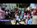 صدى البلد |  محافظ المنيا ومدير الأمن يشهدان عرضاً رياضيا ضمن احتفالات العيد القومي