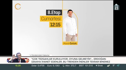 8. Etap cumartesi 12:15'te