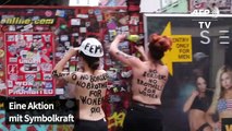 Femen zieht blank: Protest in Rotlichtviertel in Hamburg
