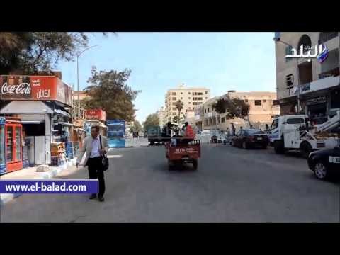 صدى البلد | مدير امن مطروح يفتتح احد الشوراع بعد اغلاقة خلال الاضطرابات الامنية