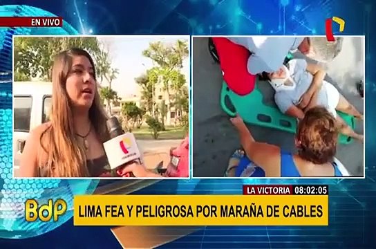 La Victoria: vecinos viven en medio de marañas de cables colgantes en desuso
