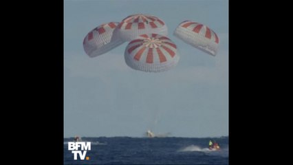 La capsule Crew Dragon de SpaceX a amerri avec succès dans l'océan Atlantique