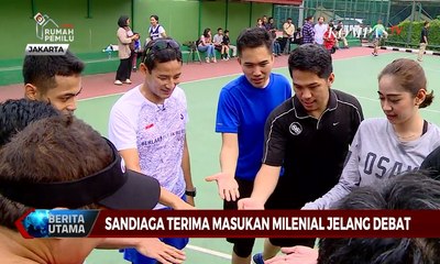 Sandiaga Terima Masukan dari Milenial Jelang Debat