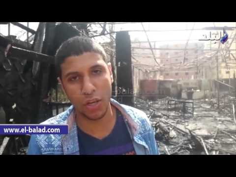 صدى البلد | إخماد حريق هائل بقاعة افراح بالهرم