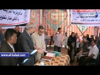 صدى البلد | تطوير 40 منزلاً بـ"القرايشة" بالمنيا.. و25 رأس ماشية للأهالي