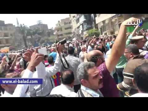 صدى البلد |محافظ الغربية يتقدم الجنازة العسكرية للرائد خالد دبور شهيد كرم القواديس