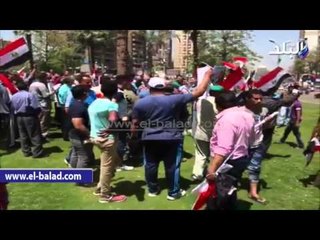 صدى البلد |منصة "مصطفى محمود تشعل حماس المحتفلين بعيد"تحرير سيناء"