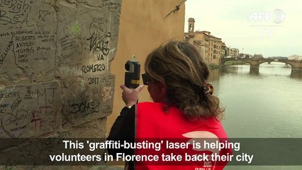 World's first graffiti-busting laser used in Florence