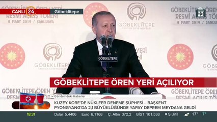Başkan Erdoğan, Göbeklitepe'de konuşma yapıyor