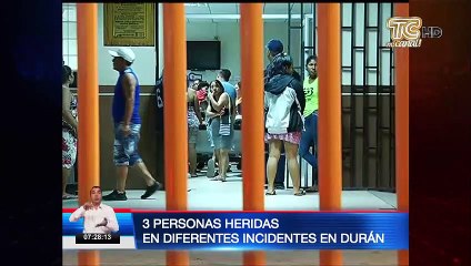 Tres personas heridas en diferentes incidentes en Durán