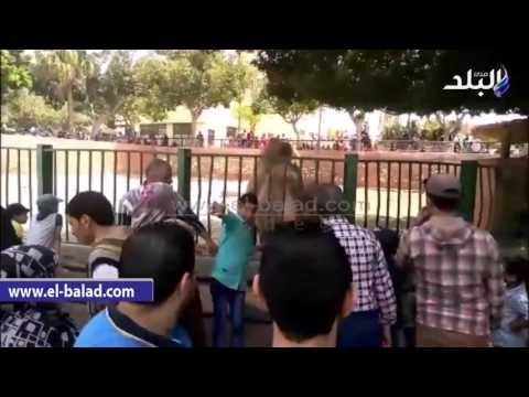 صدى البلد | السكندريين يتوافدون على حديقة الحيوان لقضاء عطلة شم النسيم