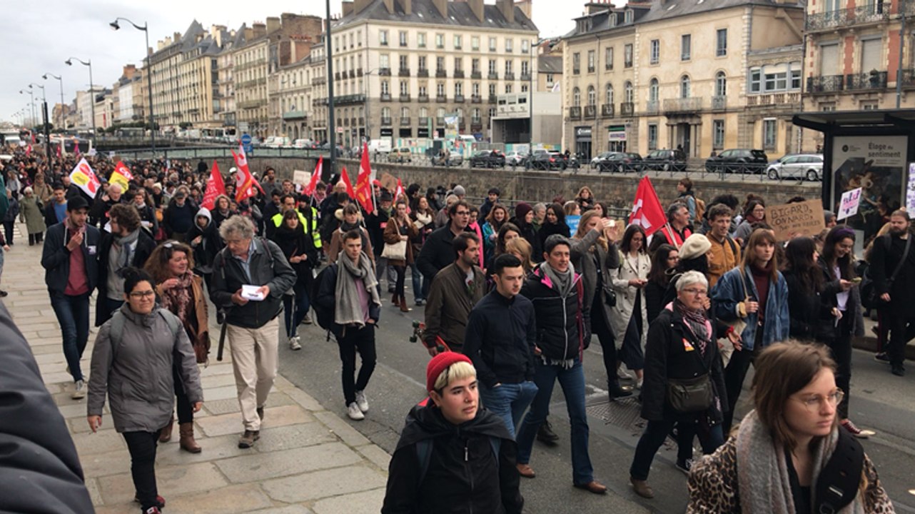 Manifestation pour les droits des femmes et l'égalité à Rennes