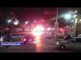 صدى البلد | شاهد لحظة انفجار سيارة فى صلاح سالم بسبب «تانك البنزين»