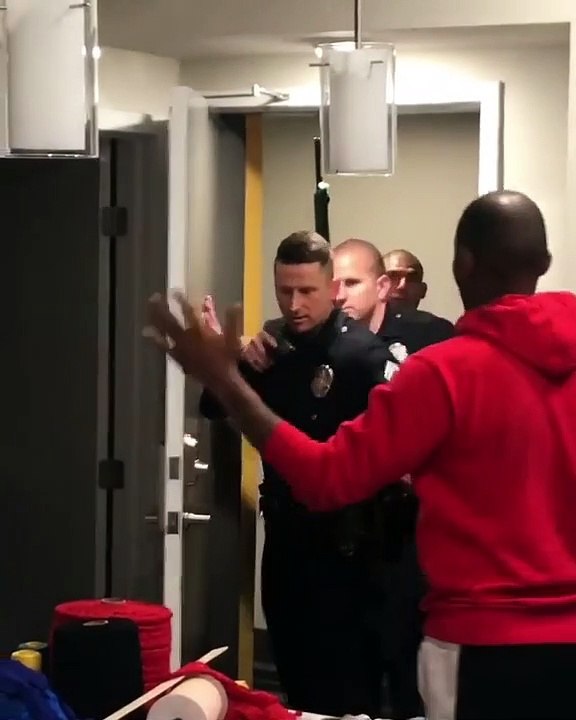 Los Angeles PD bust in on a man, aiming guns at him, accusing him of having drugs, when he was only working on his clothing line