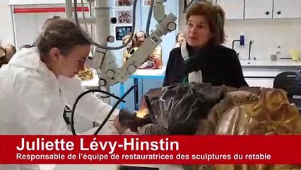 Restauratrices en action sur le retable d’Issenheim