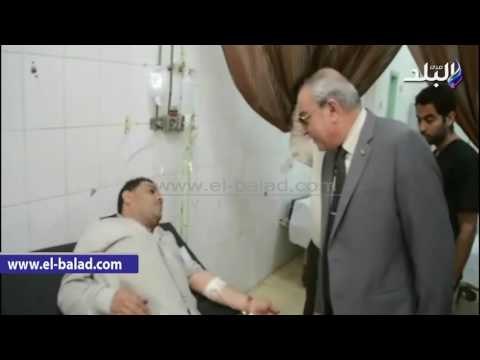 صدى البلد | محافظ المنيا يزور المصابين في حادث انقلاب أتوبيس بالطريق الصحراوي الشرقي