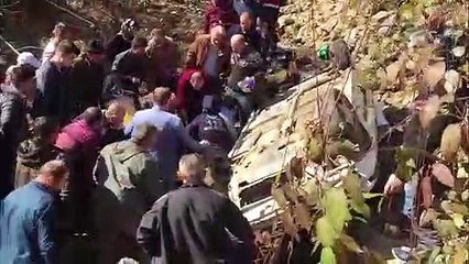 Otomobil dereye uçtu: 1 yaralı